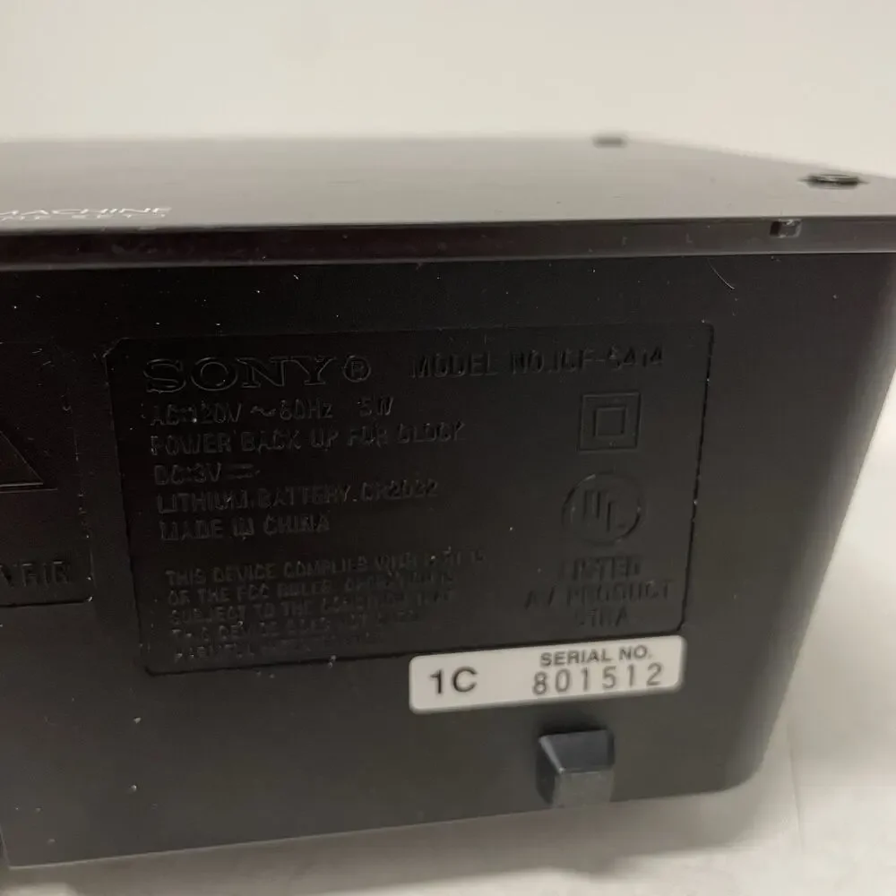 Sony Dream Machine FM/AM Auto Time Set Digital Clock Radio Model Number ICF-C414